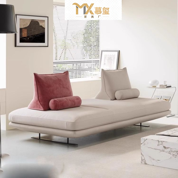 Italian Minimalist Prado Sofa Freehand Space Accessible Luxury Small Apartment Designer Double-Sided Prado Fabric Sofa