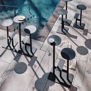 Simple Outdoor Bar Table and Chair Combination Leisure Community Landscape Villa Milk Tea Shop Coffee Shop Bar Table and Chair Combination