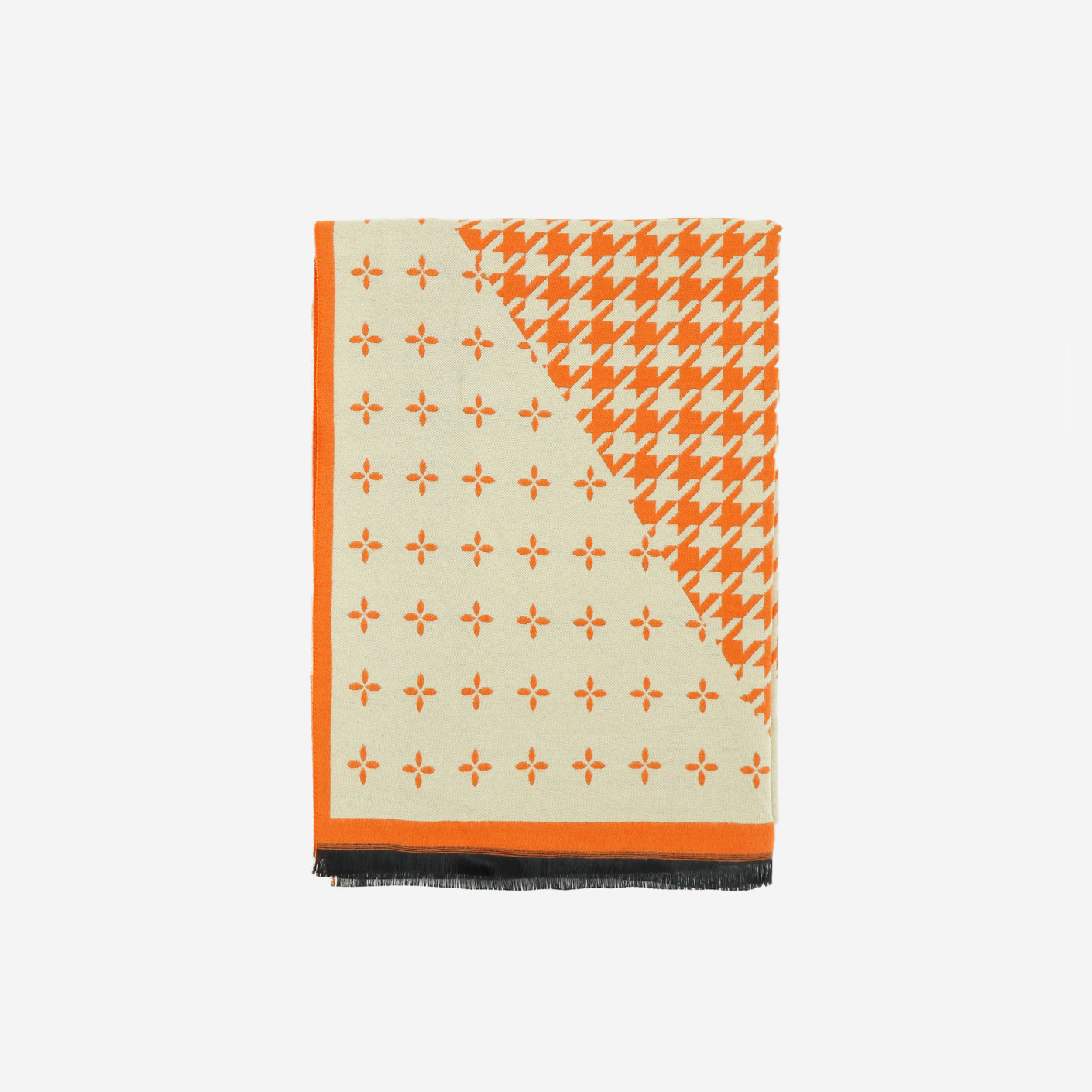 Bufanda de imitación de cachemira, nuevo estilo de otoño e invierno, patrón simple de pata de gallo, calentador de cuello para hombre, chal versátil y moderno, venta al por mayor, a prueba de frío.