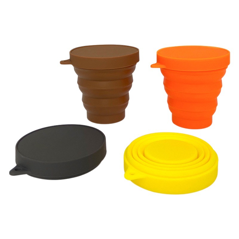 Impresión LOGO150ML silicona plegable taza viaje al aire libre protección del medio ambiente portátil retráctil regalo enjuague bucal plegable taza