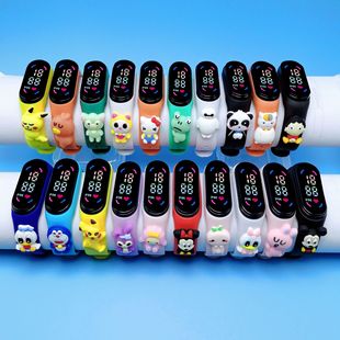 [Cross-border Spot Supply] Upgrade Animation Doll Color Screen Electronic Watch Student Luminous Touch Waterproof Watch