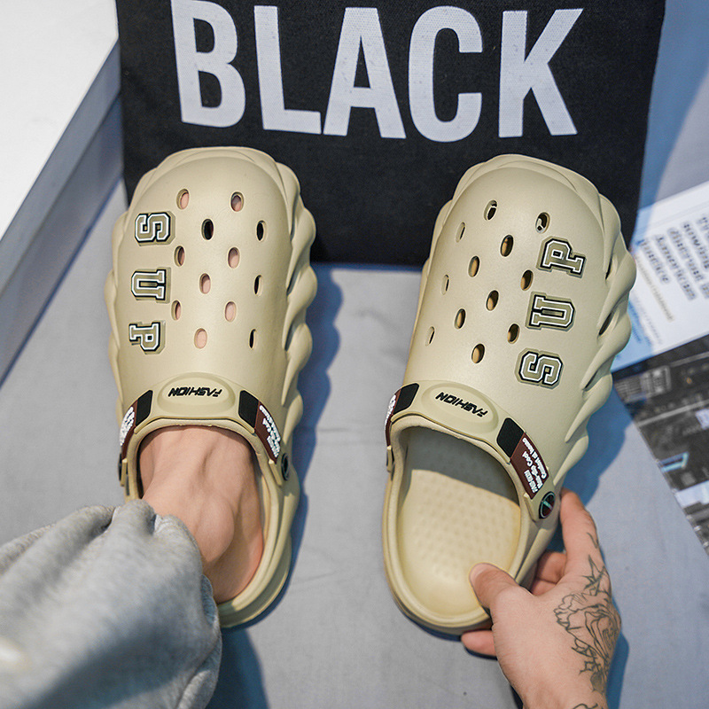 EVA alta elástica sensación de mierda 2024 pareja deportiva de moda anti-derrapatas para hombres sandálias de chicas suaves