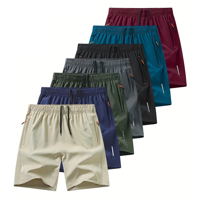 Cross-border European size special edition Tiktok Tume summer ice silk quick-dry men's loose-fit sports training shorts