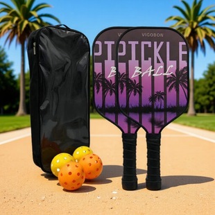 Pickleball Racket with Fiberglass Surface, Honeycomb Panel Pattern Design, Suitable for Indoor and Outdoor Sports, Lightweight and Durable, with Ball Included