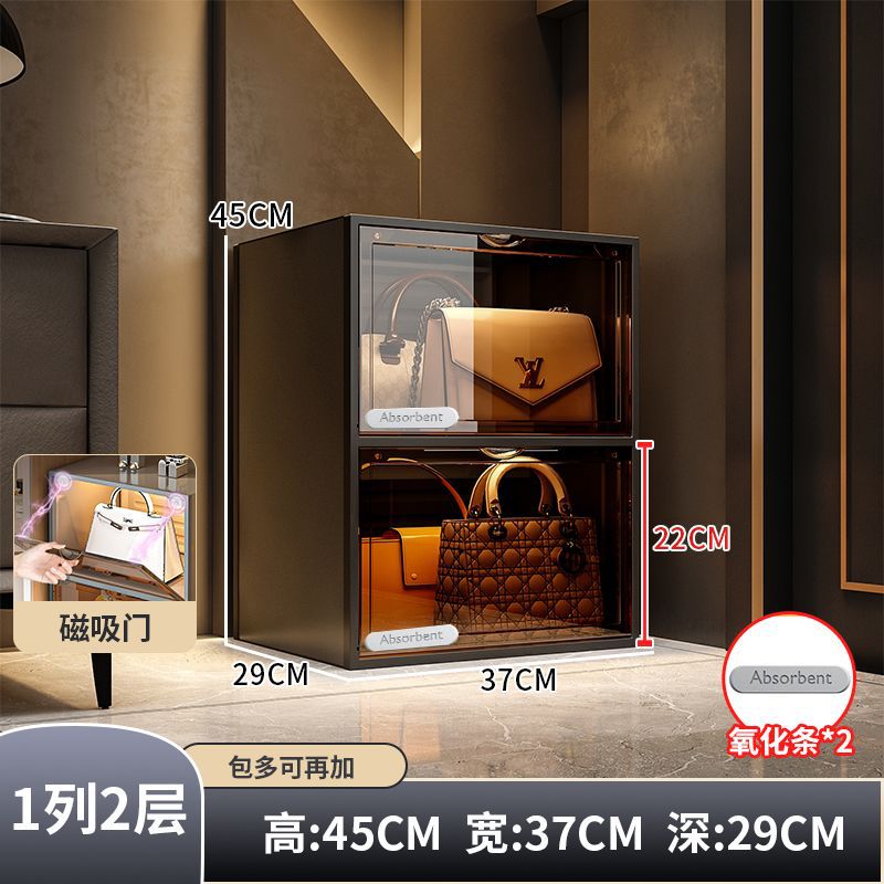 Gabinete de almacenamiento de bolsos para el hogar muestra almacenamiento de artefactos bolsos estantes de almacenamiento caja de exhibición del dormitorio gabinete de piso de madera maciza rejilla