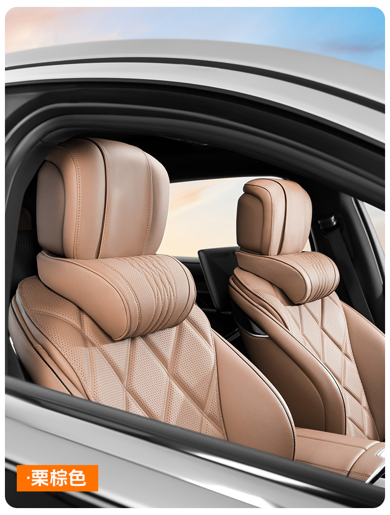 Cross-border best-selling car headrest and neck pillow, suitable for Maybach Napa memory foam car seat cushions