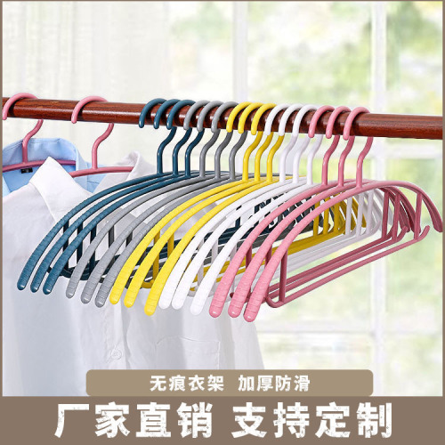 Seamless clothes hanger household adult non-slip plastic semi-circle clothes hanger bold adult clothes drying rack clothes clothes hanger wholesale
