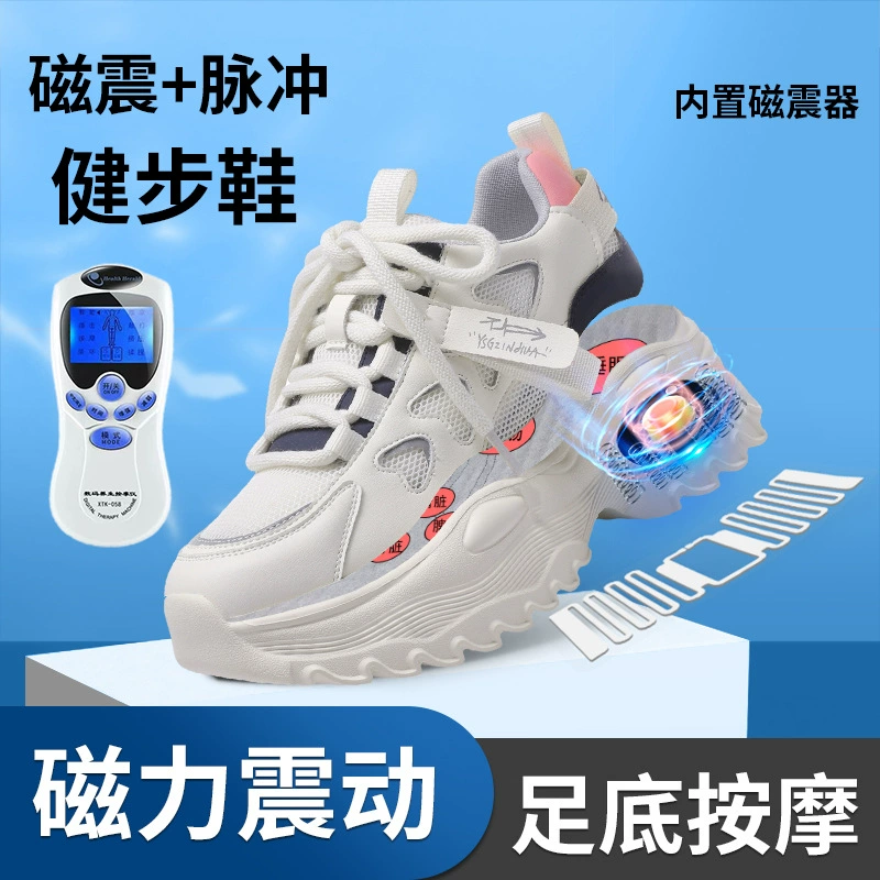 2024 Летняя сетка с толстой подошвой дышащая спортивная обувь многофункциональный массажный папа обувь женская магнитная вибрация спортивная обувь