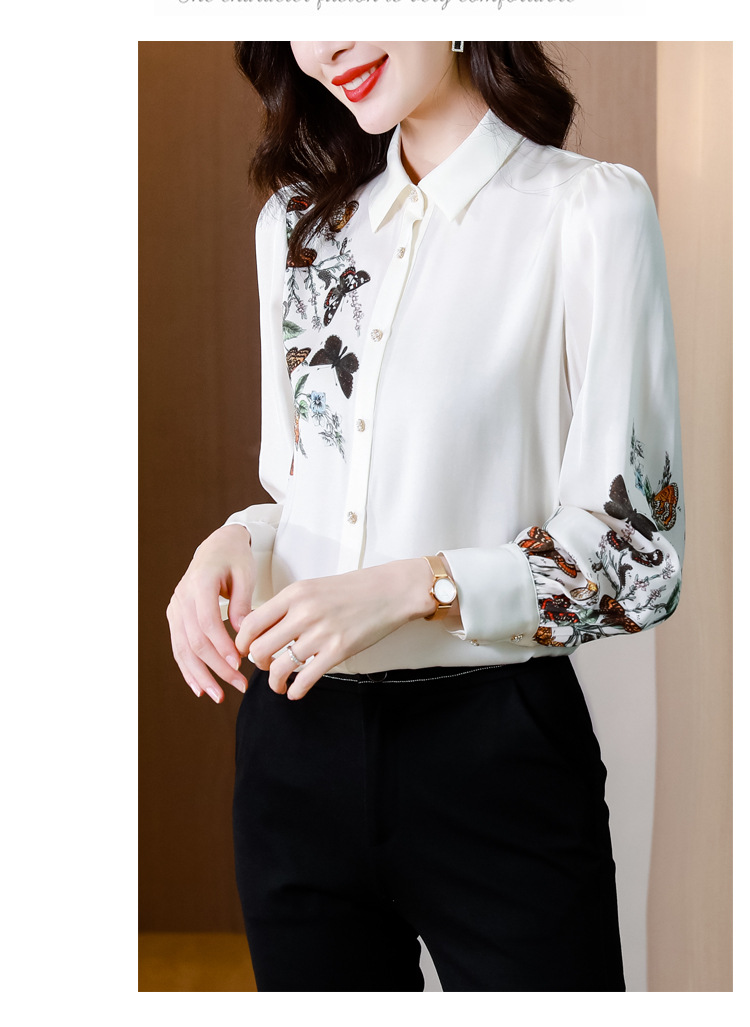 E9647 1520K ÁO SƠ MI NỮ XIAENHA DÀI TAY MÙA XUÂN THU ĐÔNG THỜI TRANG NỮ ĐỒ CÔNG SỞLỤA TƠ TẰM G04 SẢN PHẨM MỚI