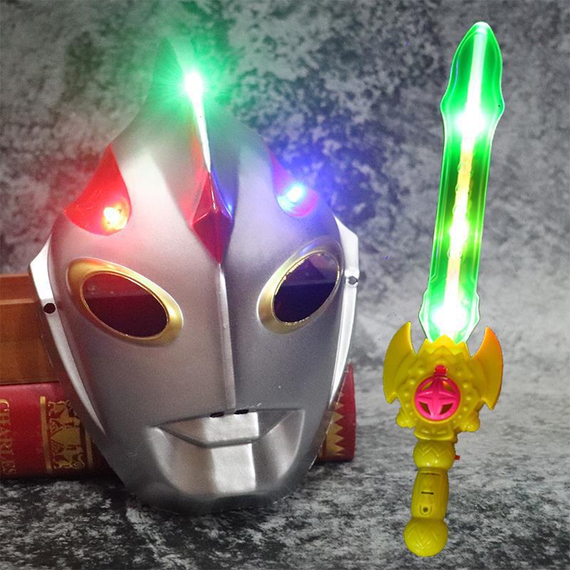 Cerro Autot máscara de niños luminosa máscara de casco de Digia Cerro armas juguetes para niños espada cuerpo