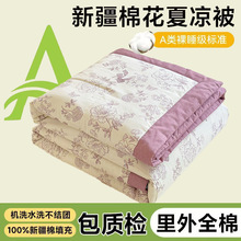 a类100%里外全棉纯棉印花新疆棉填充夏季夏凉被空调被夏被可机洗