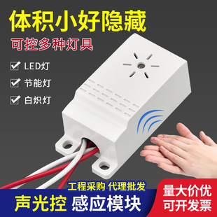 Acoustic and optical control module aisle controller light control voice control sensor 220V delay corridor voice control sensor switch