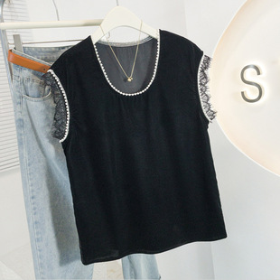 Plus Size Women's Summer New High-End Korean Style Fashionable and Versatile Design Slim Sleeveless Top