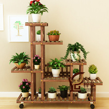 实木多肉阳台养花架室内置物架绿萝花架子多层特价客厅家用花盆架