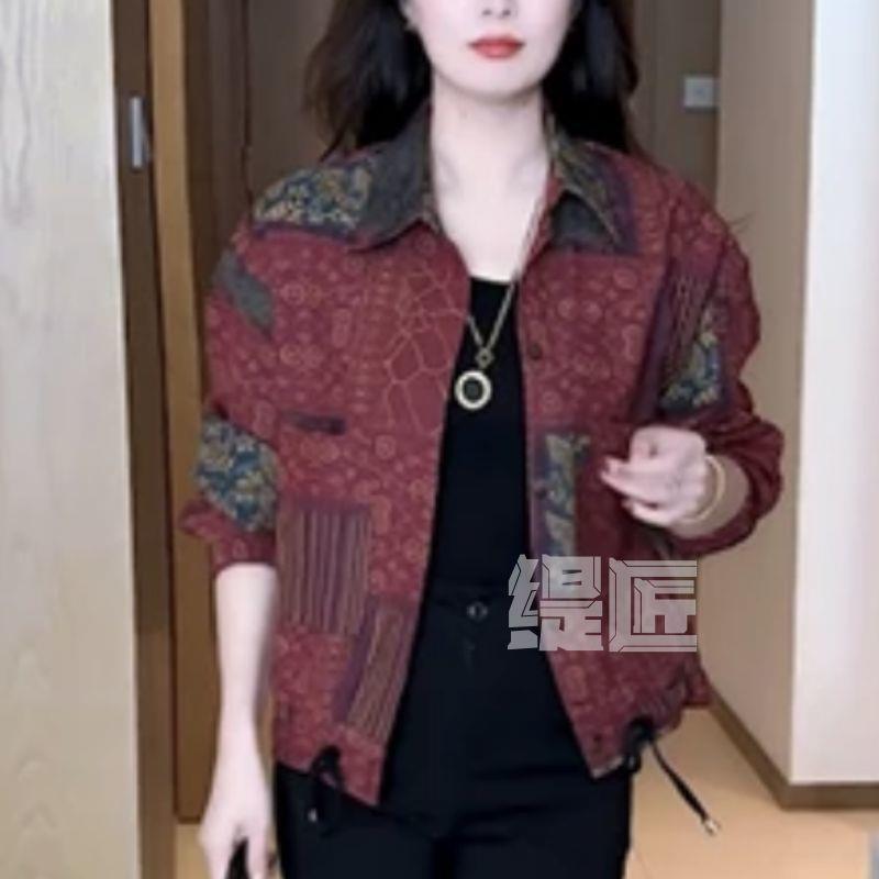 Fashionable retro short jacket for women, 2025 autumn new style, trendy, loose-fitting, slimming, casual jacket for petite women
