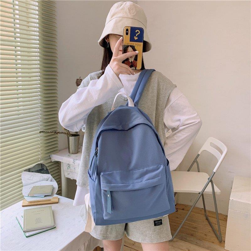 Japanese Style Simple Schoolbag Female Campus Backpack K-Style Ins Preppy Style Student Backpack Casual Bag Travel Bag