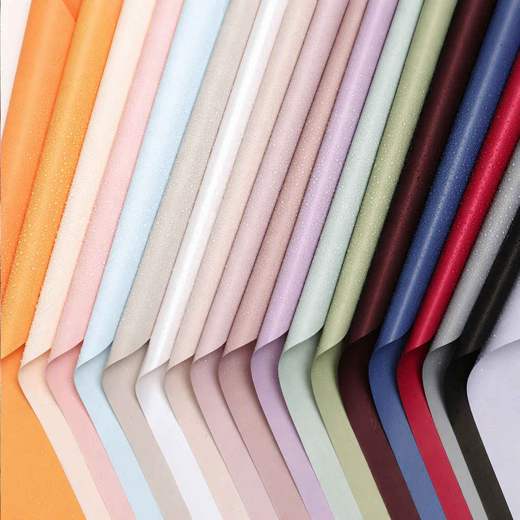 Papel para Envolver Flores Estilo Coreano Papel Ouya Impermeable de Color Liso para Regalos