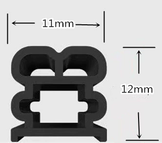 Car sealing strip double-layer extra-large five-hole sealing strip new self-adhesive rubber sealing strip B- type sealing strip wholesale (Vehicle Sealing Strip) - 12mm11mm-5m-1-adhesion-promoter