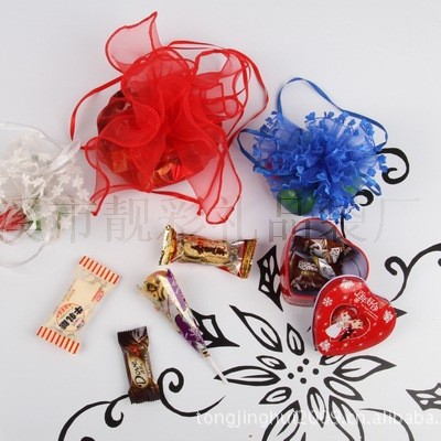 厂家直销喜庆包装纱袋 亮点圆盘纱袋 规格颜色齐全量多优惠