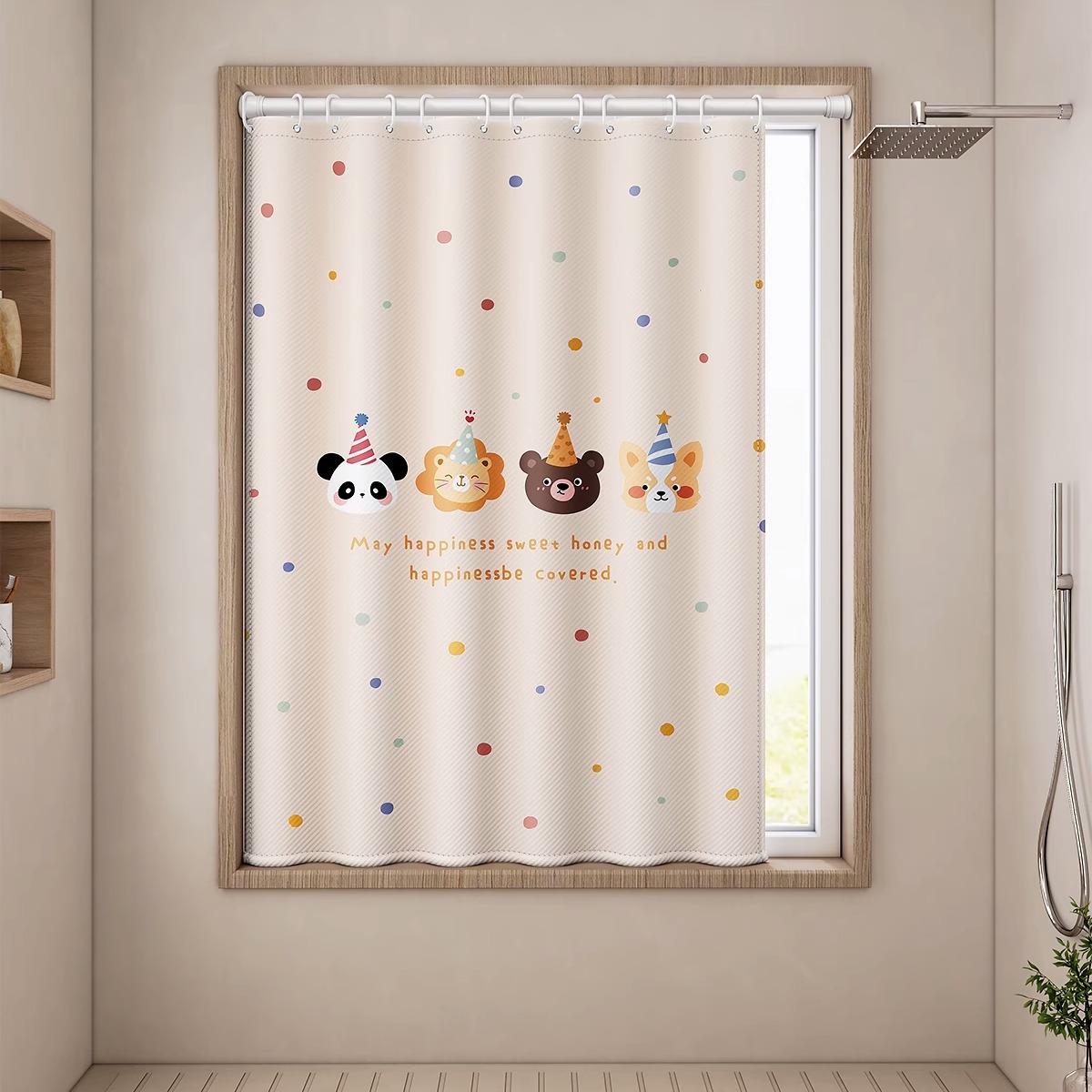 Bathroom Shower Curtain Bathroom Bath Waterproof Mildew-proof Cloth Hole-free 2024 Shade Curtain Shower Partition Door Curtain