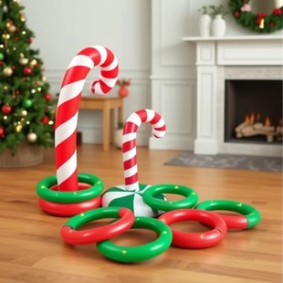 Cross-Border Supply of Inflatable Cross Rings Pvc Inflatable Throwing Toys Family Throwing Ring Game Props Wholesale