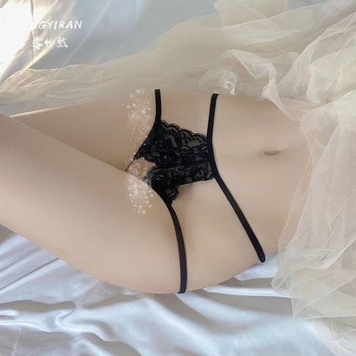 Butterfly knot large size romantic underwear lingerie sexy no removal open leg women Japanese lace temptation hot spicy T-shaped pants