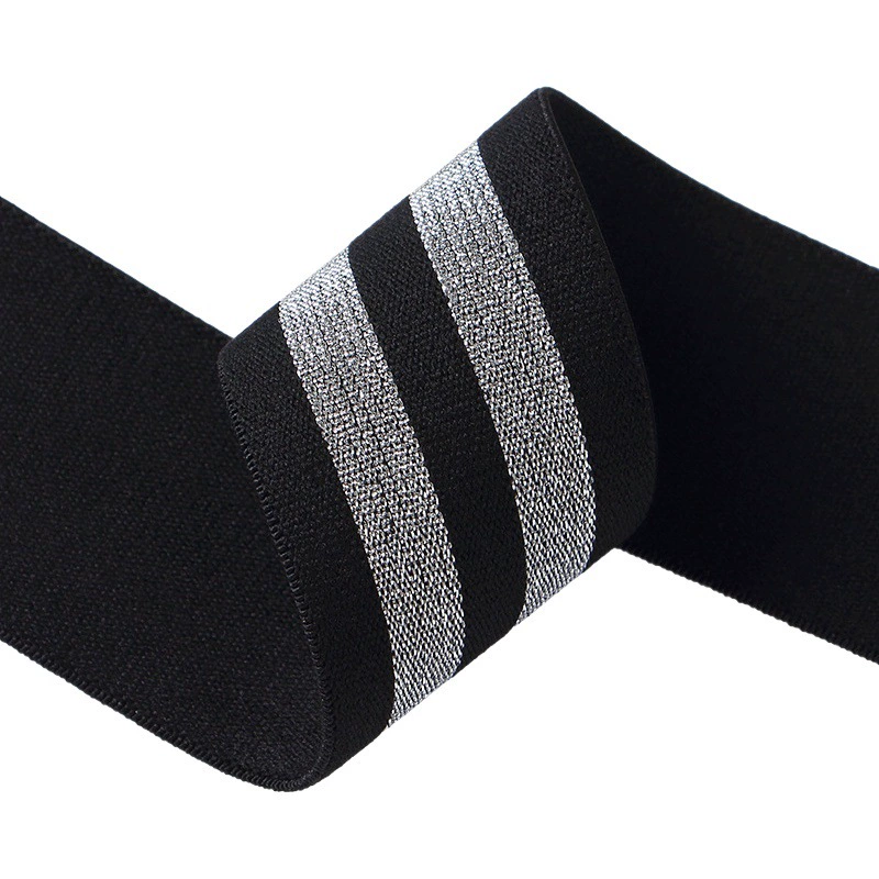 [В наличии] Золотая и серебряная шелковая двухцветная Золотая резинка, утолщенная резинка, подходящая для мужской и женской талии.