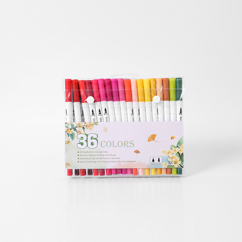 Amazon de doble cabeza suave acuarela pluma gancho línea de color Marcos suministros de arte regalo de los niños pintura traje transfronterizo