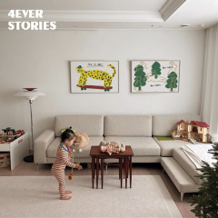 韓國小眾插畫 森林歷險記 卡通兒童房裝飾畫芯海報