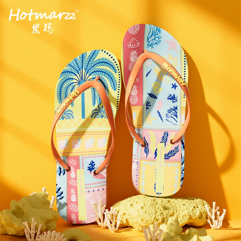 Hotmarzz темная леди повседневная шлепанцы противоскользящая наружная одежда slippers пляжные тапочки на открытом воздухе