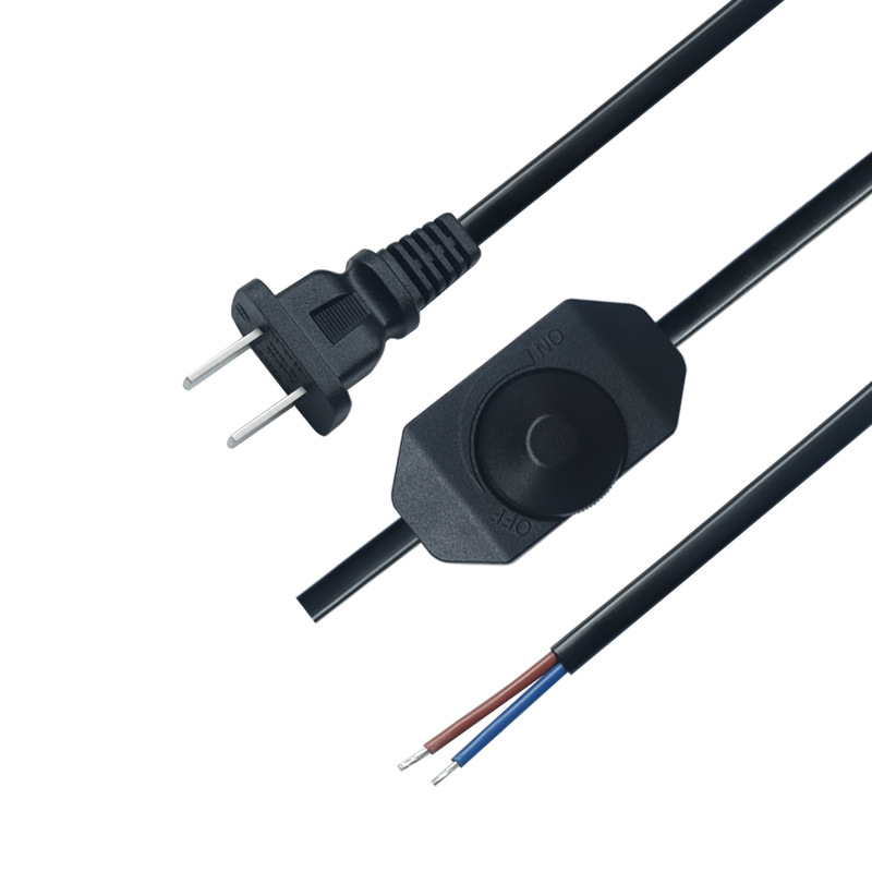 Wholesale floor lamp with dimming switch, fan speed regulation, national standard two-prong power cord, soldering at the end of the power cord tail, temperature control wire