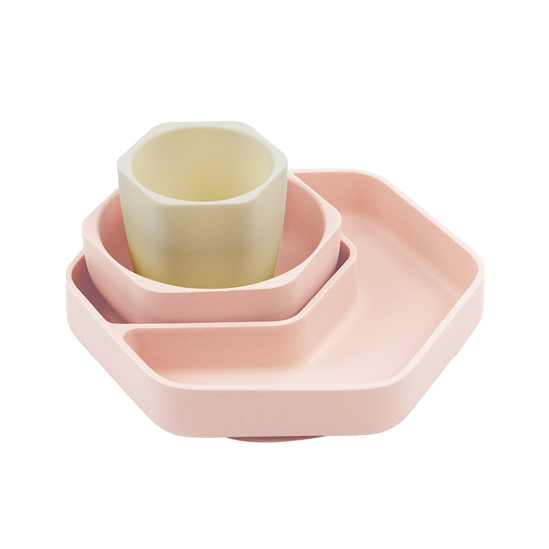 3피스 식기 세트 - 라이트 핑크