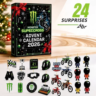 跨境圣诞倒数日历 Advent Calendar 越野机车赛车 圣诞树装饰挂件