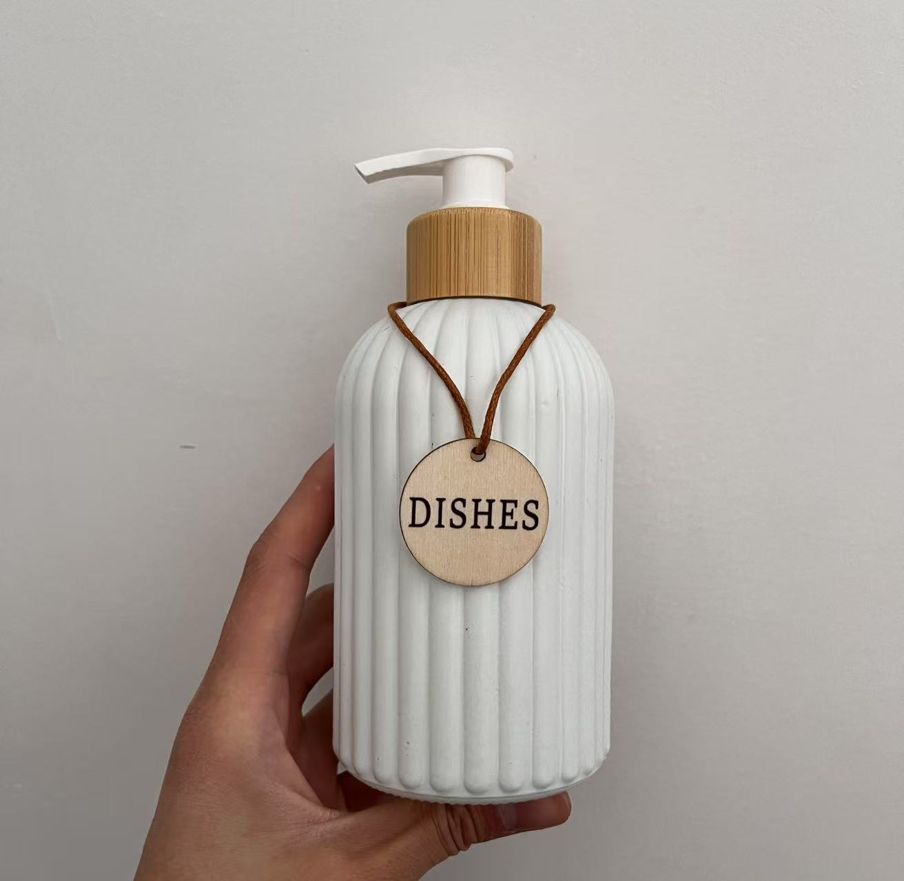 Dispensador de jabón líquido de vidrio negro mate, frasco recargable para baño o cocina