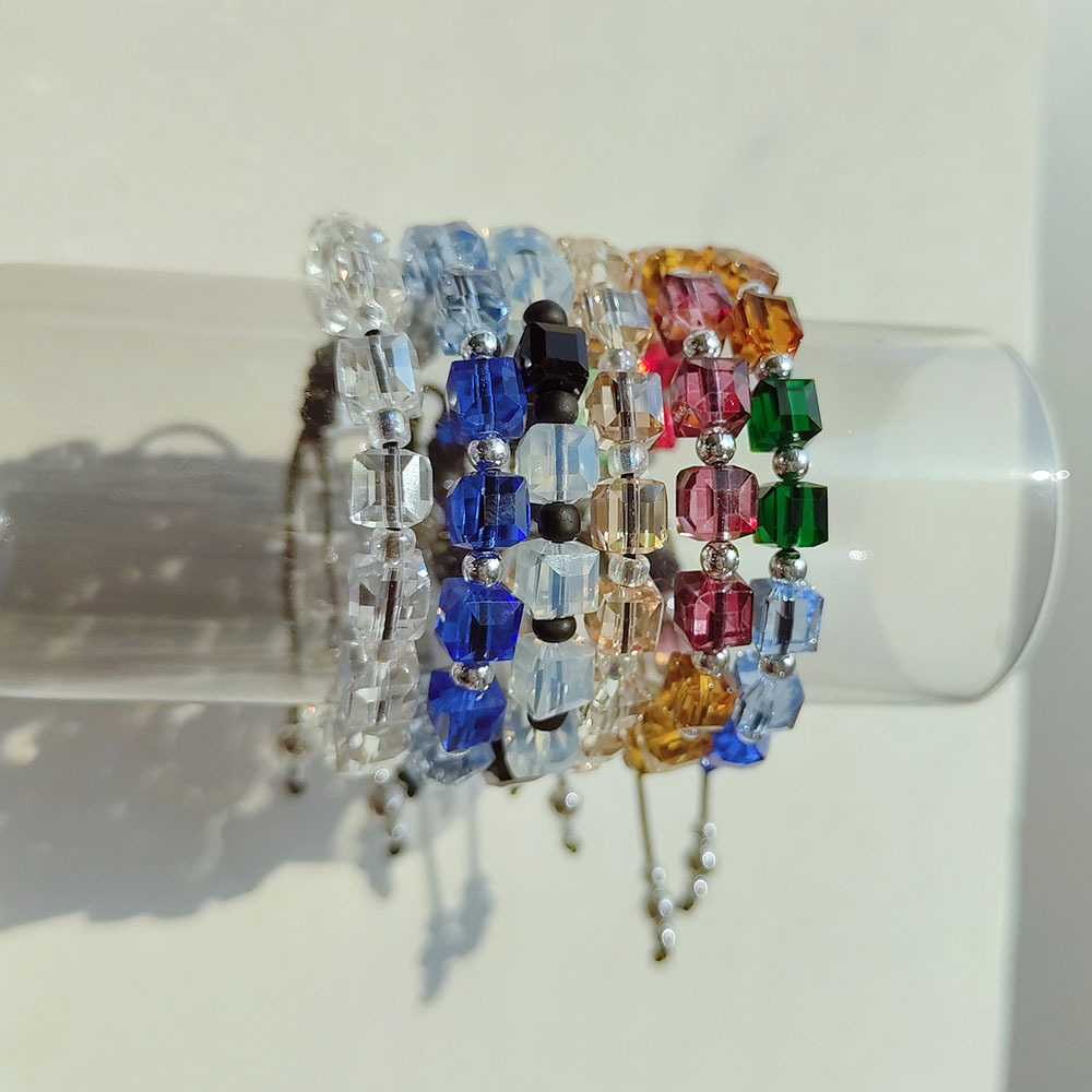 Fashion Square Artificial Crystal Knitting Womenu0027S Bracelets 1 Piece