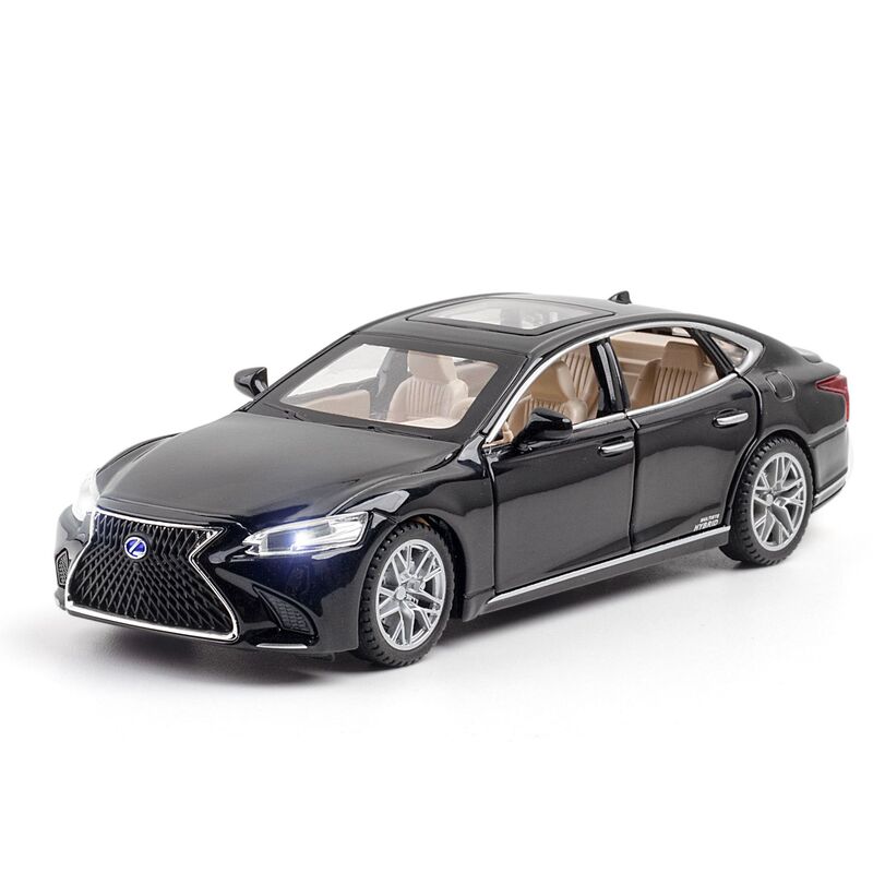 (Boxed) 1:32 simulation Lexus LS500h alloy car model 6 open sound and light pull back children's toy car