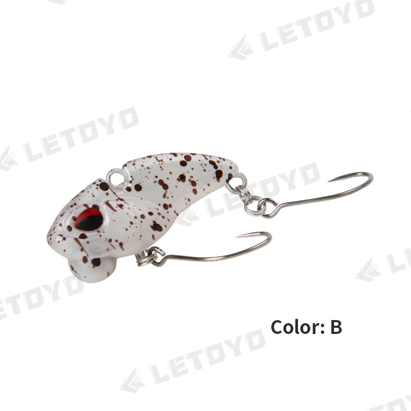 LETOYO sumergido VIB 28mm/2,3g Luya cebo duro solo gancho tiemble trucha cebo