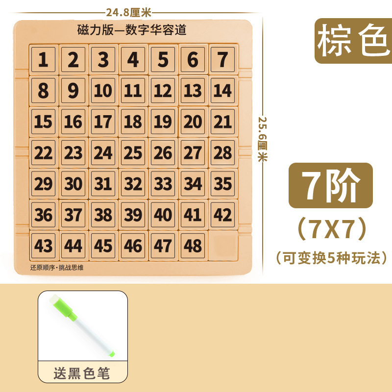 Fábrica de fuentes Magnetic Digital Niños Huarong Dao Jiugong Ge Puzzles Descomprimir Juguetes Cerebrales Puzzles Educación Iluminada