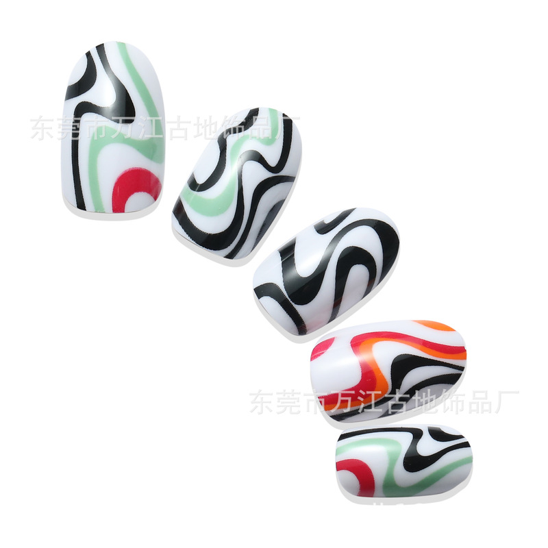 24 Oval Nails for Adults, Graffiti Style Customized Nails, Export Fake Nail Producer 24 Oval Nails for Adults, Graffiti Style Customized Nails, Export Fake Nail Producer
