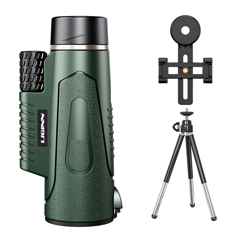 Transfronterizo nuevo modelo privado 12x50 telescopio monocular gran ocular de alta potencia telescopio al aire libre teléfono móvil foto
