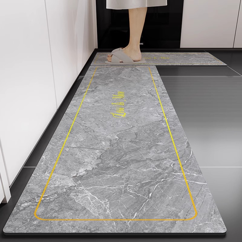 Diatom barro piso de cocina alfombra antideslizante a prueba de aceite absorbente de la puerta mancha-resistente piso estera impermeable alfombra borrable lavable hogar