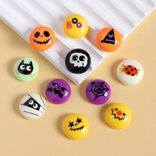 跨境可爱卡通树脂万圣节骷髅南瓜小配件奶油胶diy饰品配件手机克