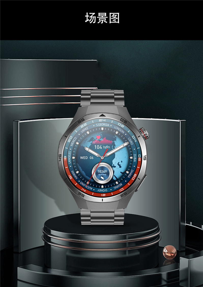 The 2025 new ET456 smartwatch features a 1.56 large AMOLED screen, ECG, Bluetooth call, heart rate and sleep mode undefined
