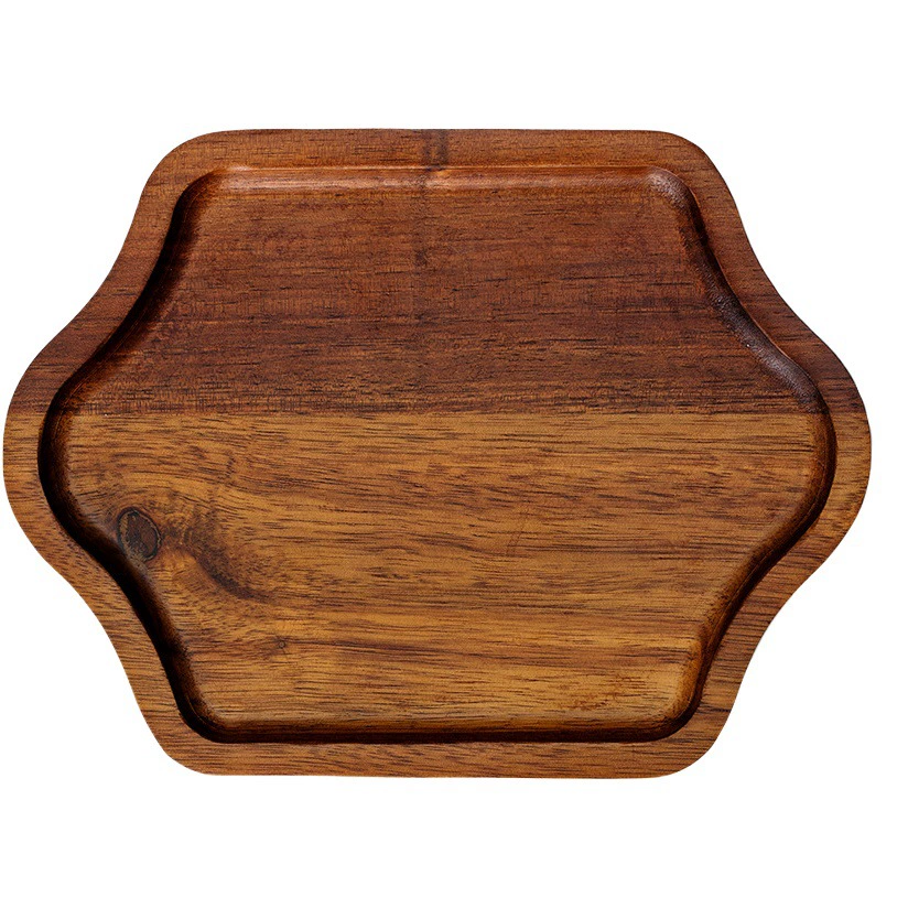 Деревянный восьмиугольный поднос в японском стиле из дерева акации Свежая деревянная тарелка Деревянная обеденная тарелка Home Dim Sum Cake Блюдо для торта