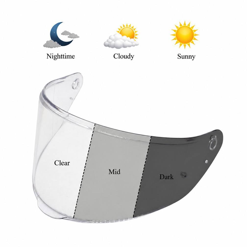 FF820 helmet visor RAPID III day and night universal high-definition large tail fin full-face helmet visor helmet accessory