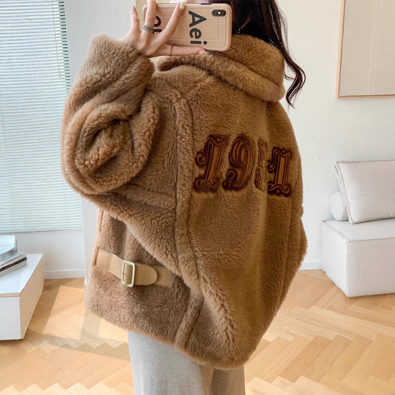 300 Yuan Only 2025 Winter New Model m Brand 1951 Commemorative Edition Teddy Bear Coat Short Jacket Fur Outerwear for Women 300 Yuan Only 2025 Winter New Model m Brand 1951 Commemorative Edition Teddy Bear Coat Short Jacket Fur Outerwear for Women