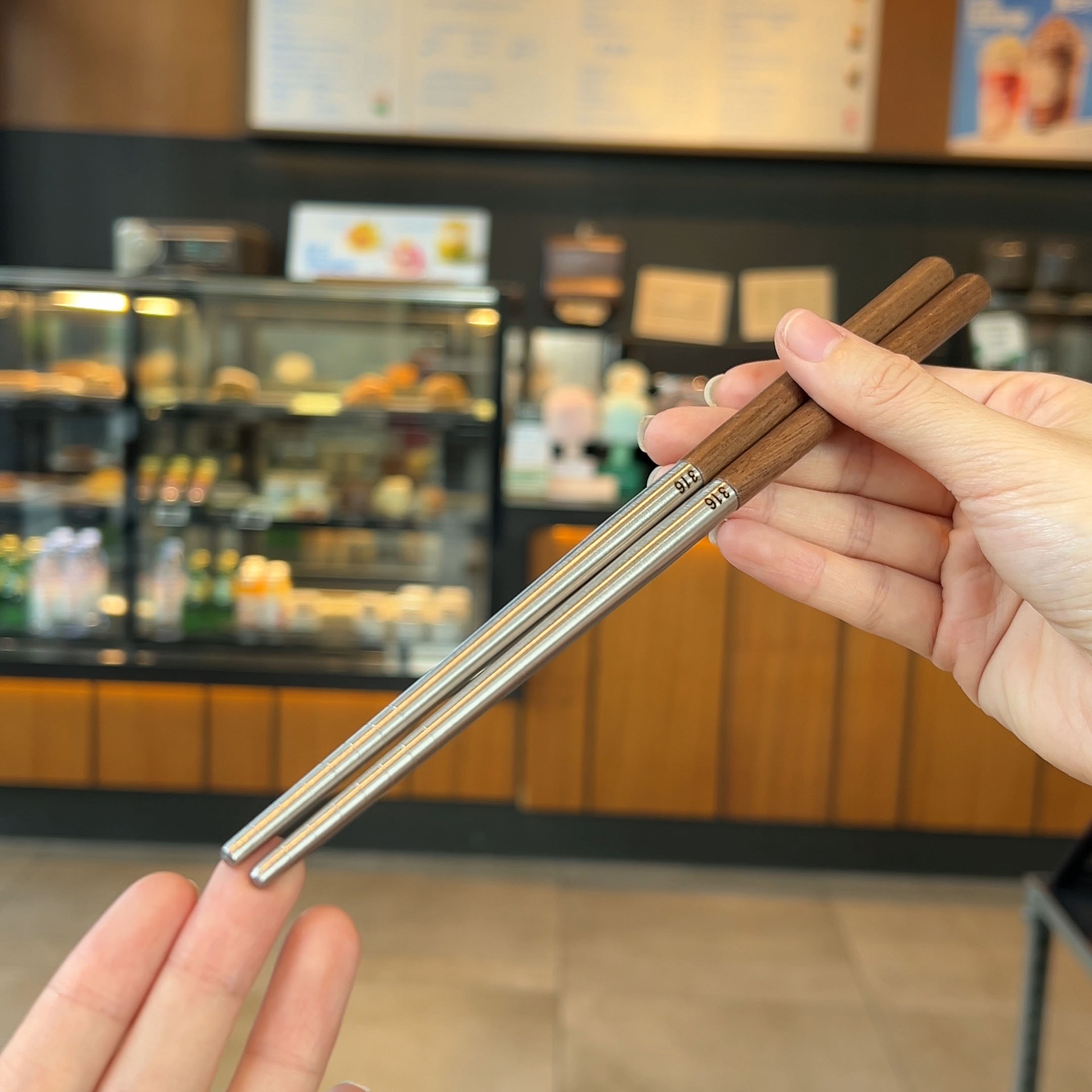 316 palillos de acero inoxidable cubiertos domésticos de alta calidad a prueba de quemaduras para una persona un palillos para una persona