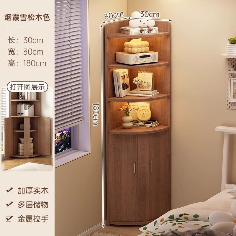 コーナー収納ラック コーナーキャビネット 三角コーナーキャビネット コーナーシンプル収納キャビネット 寝室 ベッドサイドテーブル リビングルーム コーナーキャビネット|undefined