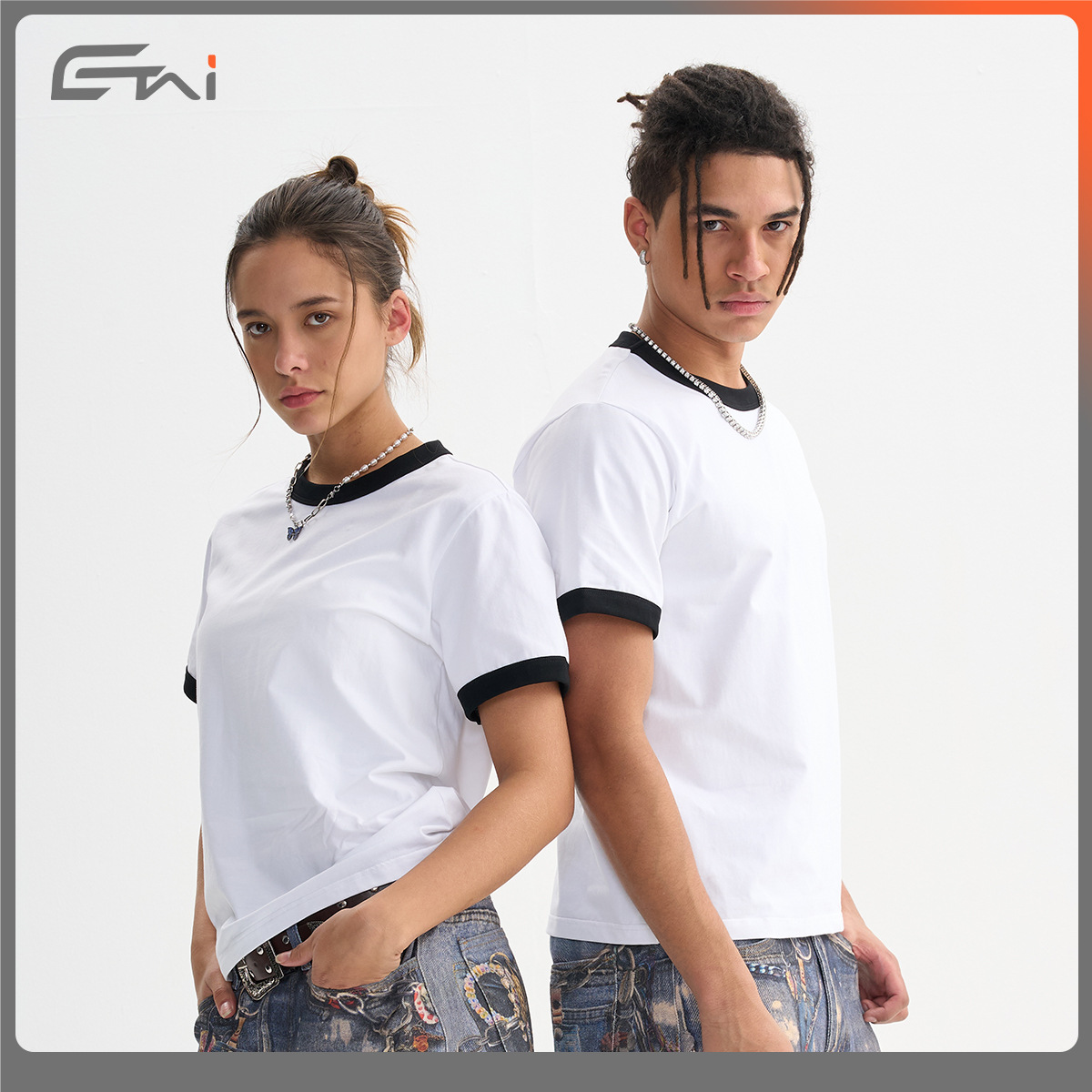 ETAI ropa de hombre de verano delgada corta rosca de color contraste de manga corta hombre simple marca de moda hombre camiseta de cuello redondo casual image 4