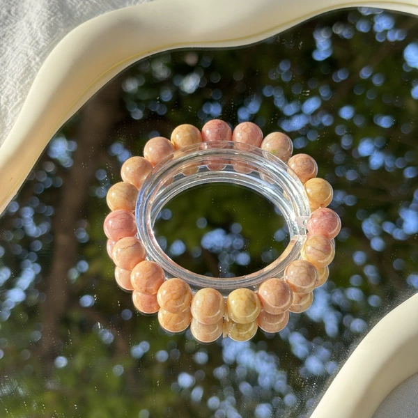S045-Fresh orange-Yellow-Jade Broken Imitation Ceramic Bracelet #SZ316